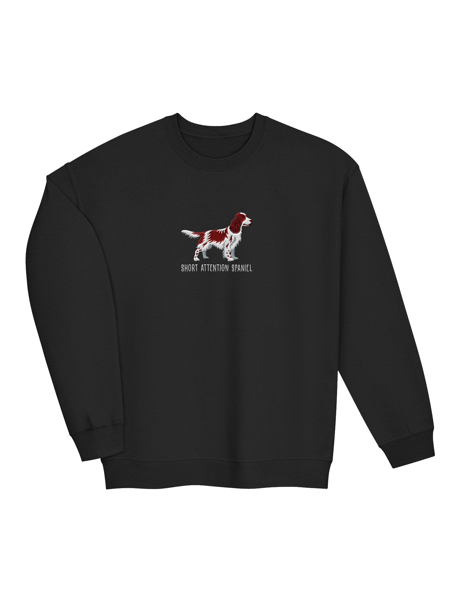 Short Attention Spaniel Sweatshirt (Embroidered) of an English Springer Spaniel(Liver) product image (15)