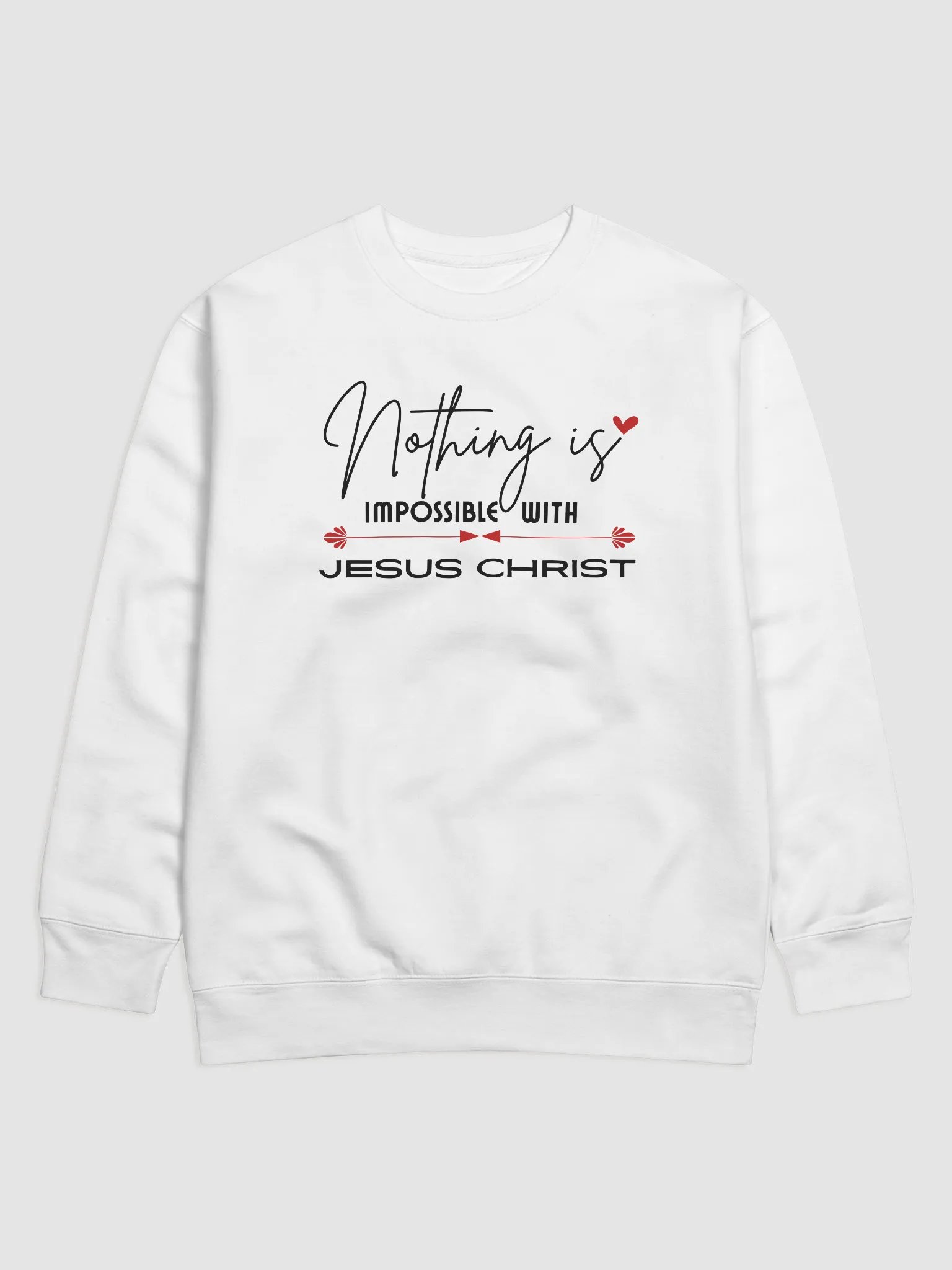 Nothing Is Impossible With Jesus Christ, Heritage Sweater product image (8)