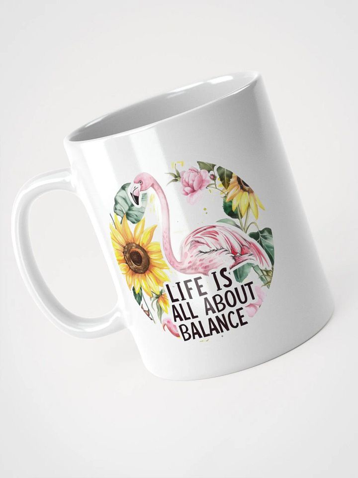 Flamingo About Balance White Glossy Mug product image (2)