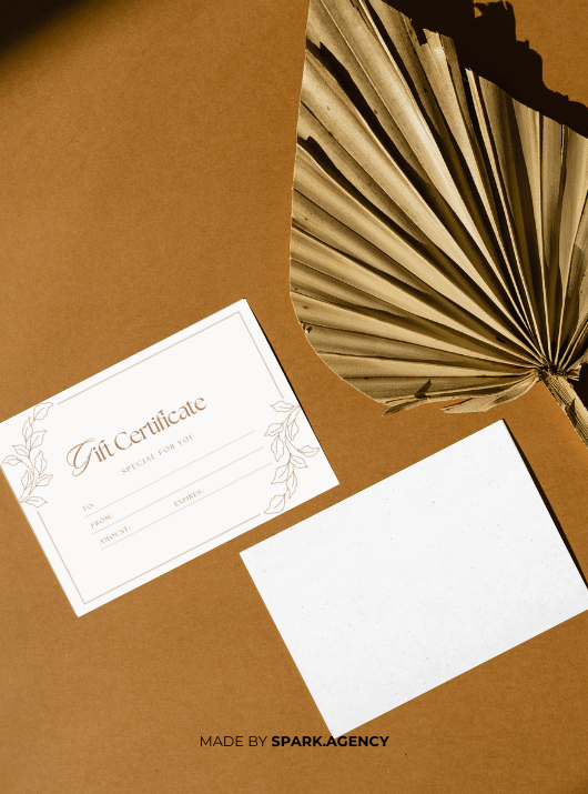 White And Brown Minimalist Gift Certificate product image (2)