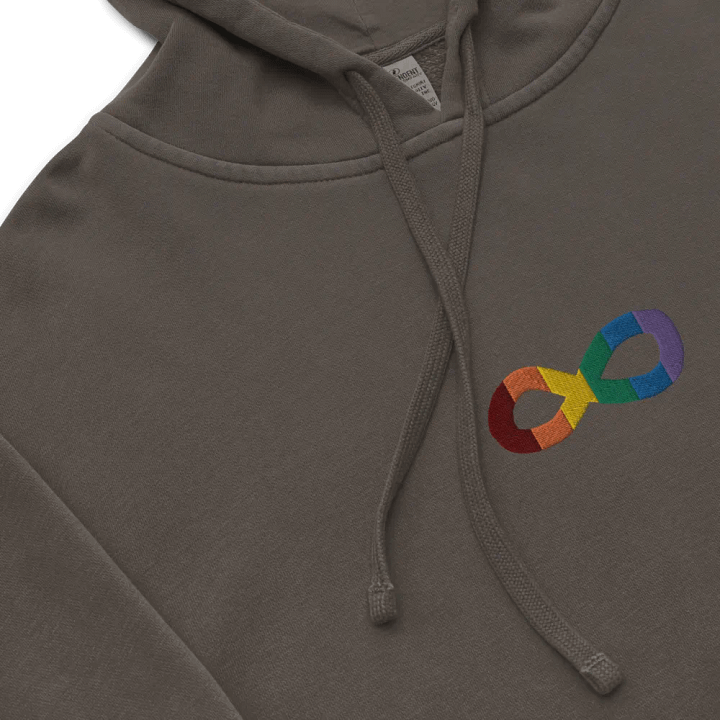 ASD Rainbow Infinity embroidered pigment hoodie product image (1)