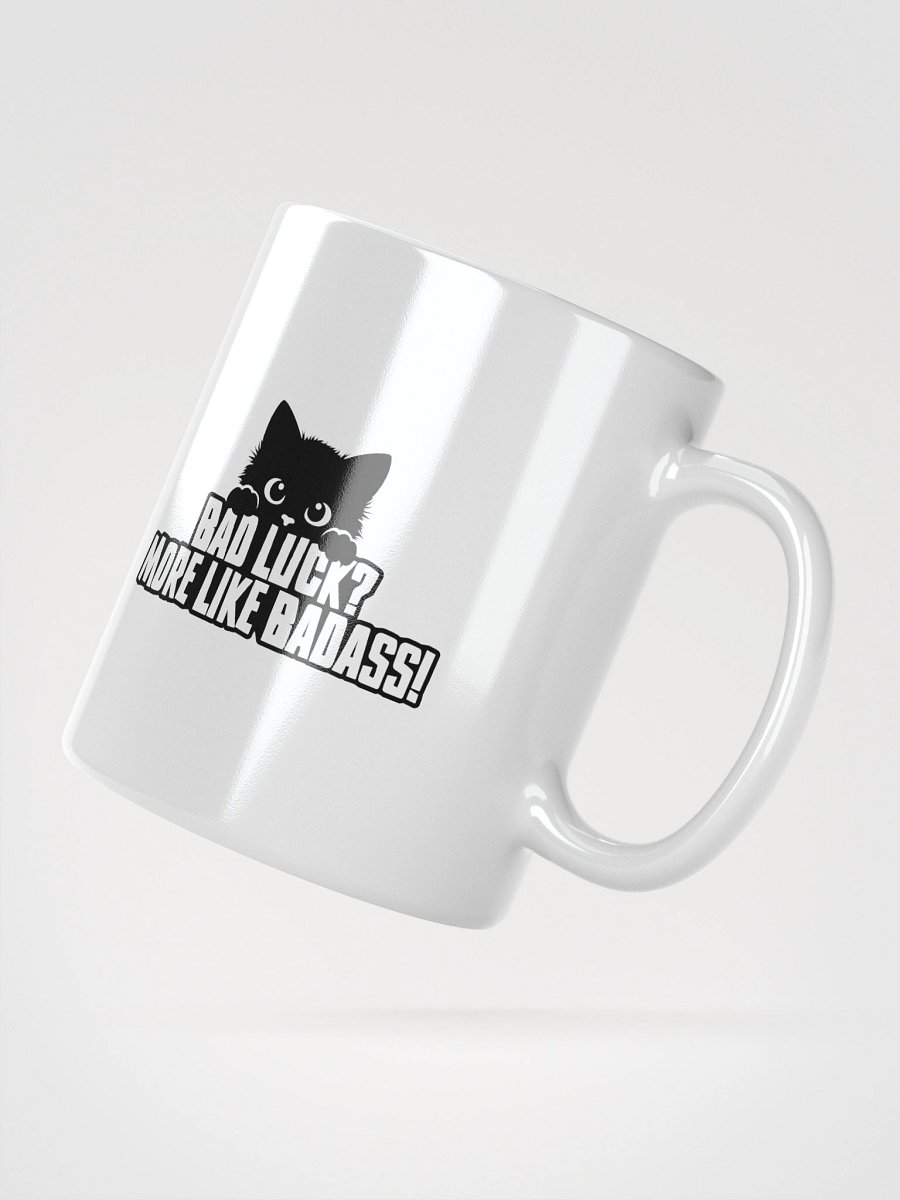 Cute Black Kitten "Badass" Funny Cat Lover Mug product image (4)