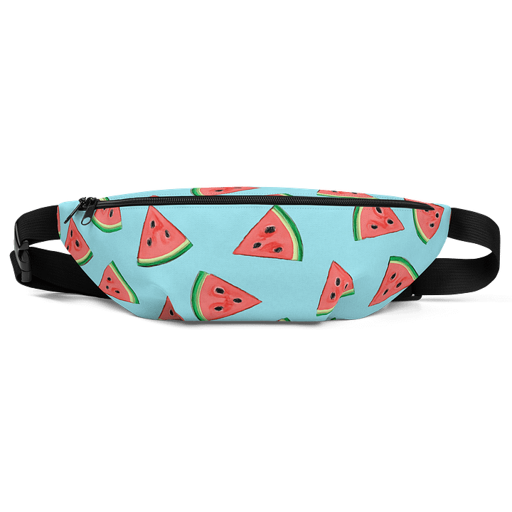 Watermelon Slices Light Blue Fanny Pack (Waist Bag) product image (1)