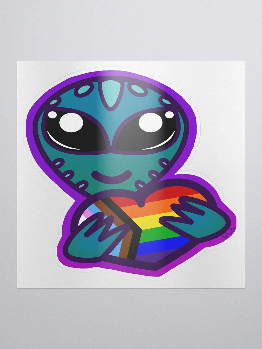 Inclusive Rainbow Pride Alien Sticker product image (2)