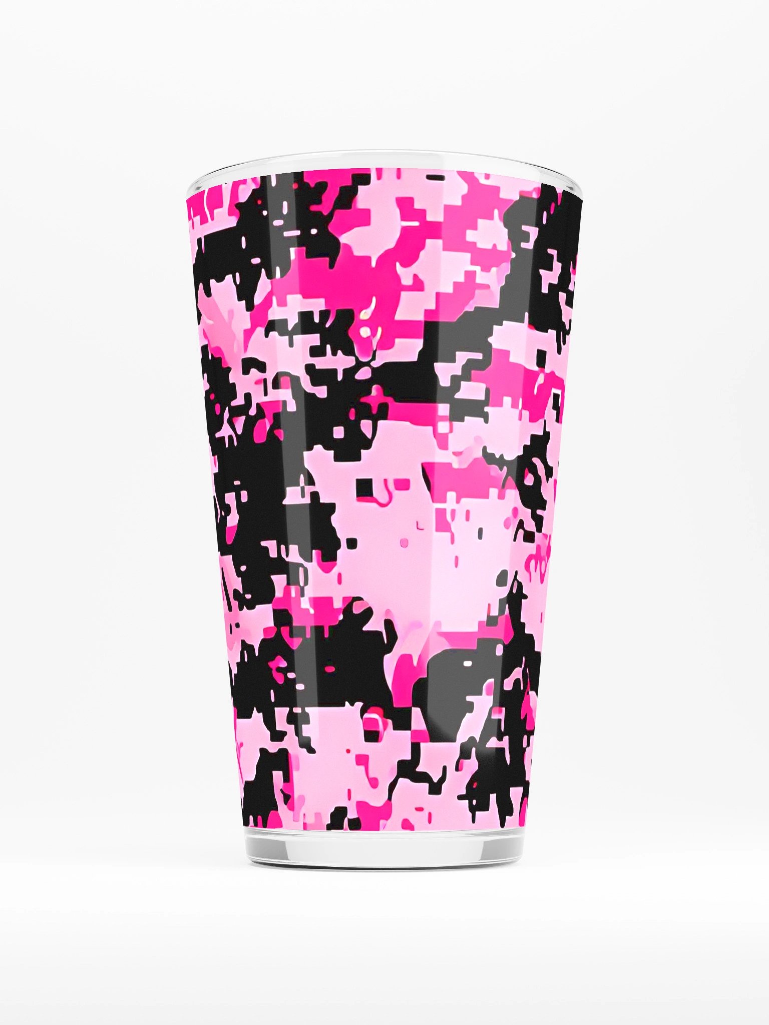 Pixel Pink Camo Shaker Pint Glass product image (1)