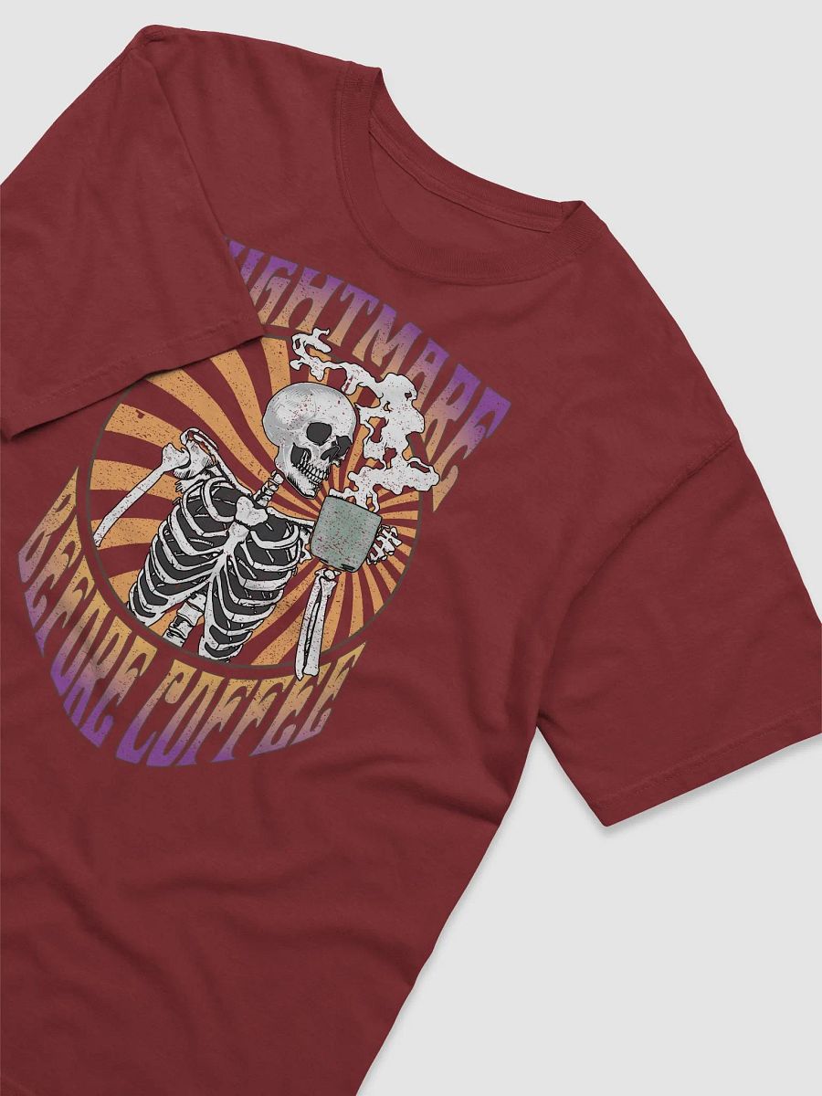 Nightmare Before Coffee Skeleton Drinking Coffee T-Shirt | Funny Fall and Halloween Skeleton Design for Coffee Lovers product image (10)