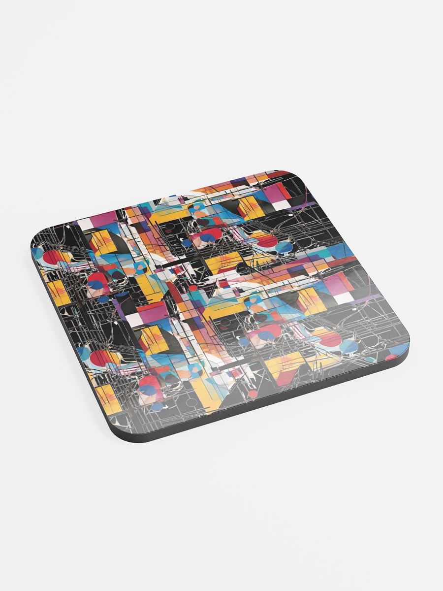 Kadinsky inspired cork coaster for arty moms dads and friends product image (2)