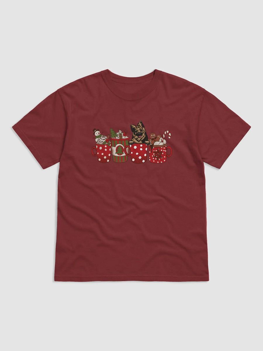 Cute German Shepherd in a Christmas Cup T-Shirt | Funny Christmas Pup in a Cup product image (4)