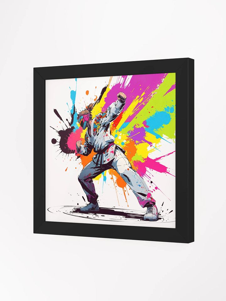 Framed High-Quality Matte Poster (in) ( D_0144_Color Kick Taekwondo Boy of the Streets ) product image (20)