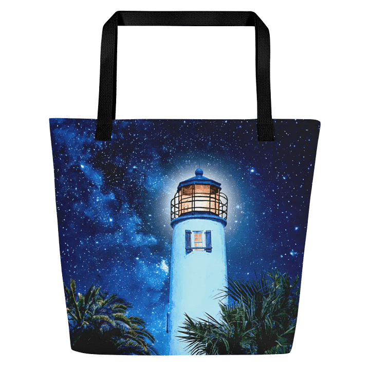 St. George Island Lighthouse by Night – Florida Tote Bag product image (2)