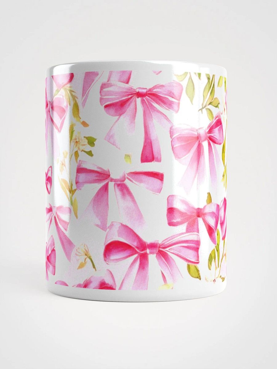 Festive Ribbon and Flower White Glossy Mug product image (13)