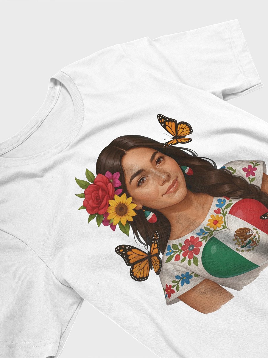 Mexico Floral Heart Embroidered T-Shirt product image (3)