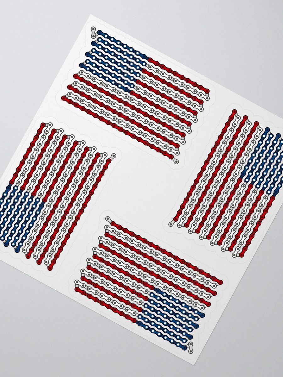 USA 50 States Bike Chain Flag Sticker 4 Pack product image (2)