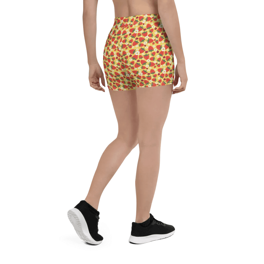 Strawberry Field and Blossom All-Over Bike Shorts product image (3)