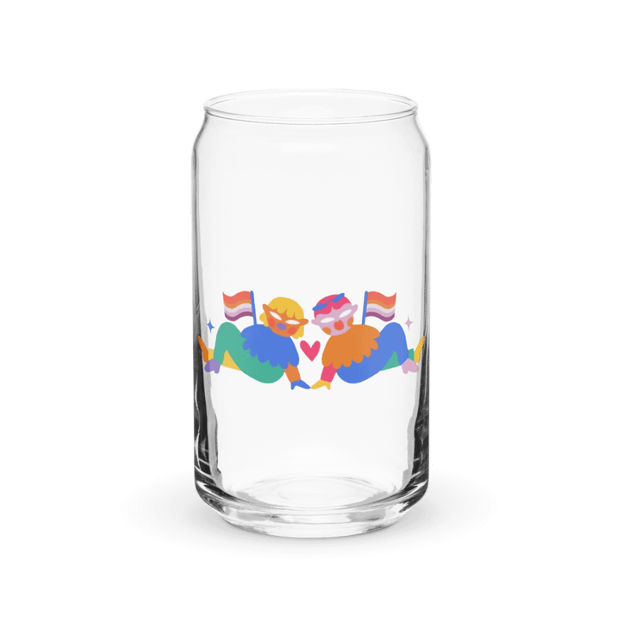 Lesbian Love Flags Glass product image (2)