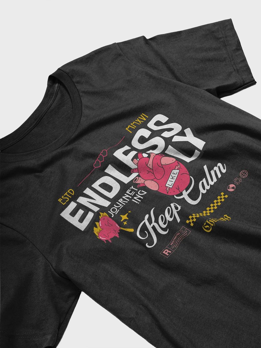 Keep calm Tshirt, endless journeying shirt, retro quote heart tee gift product image (3)