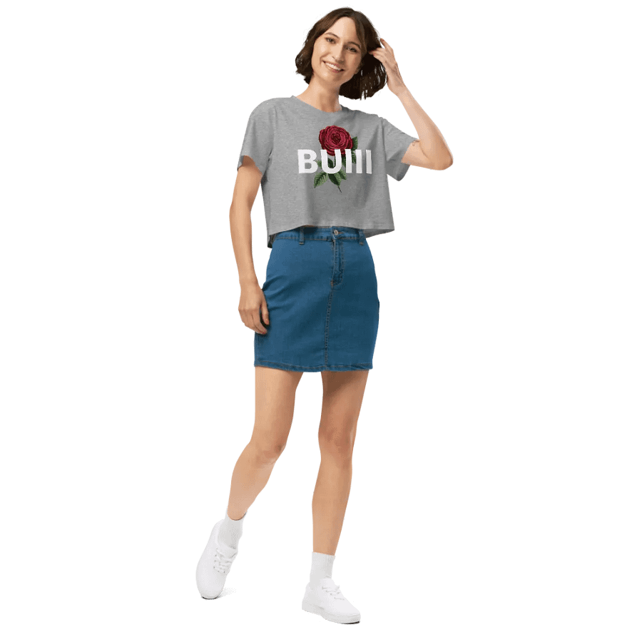 BUIII Logo Rose Crop Tops product image (3)