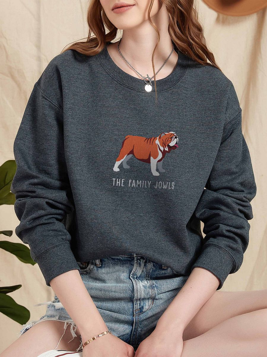 The Family Jowls Sweatshirt (Embroidered) of an English Bulldog product image (2)