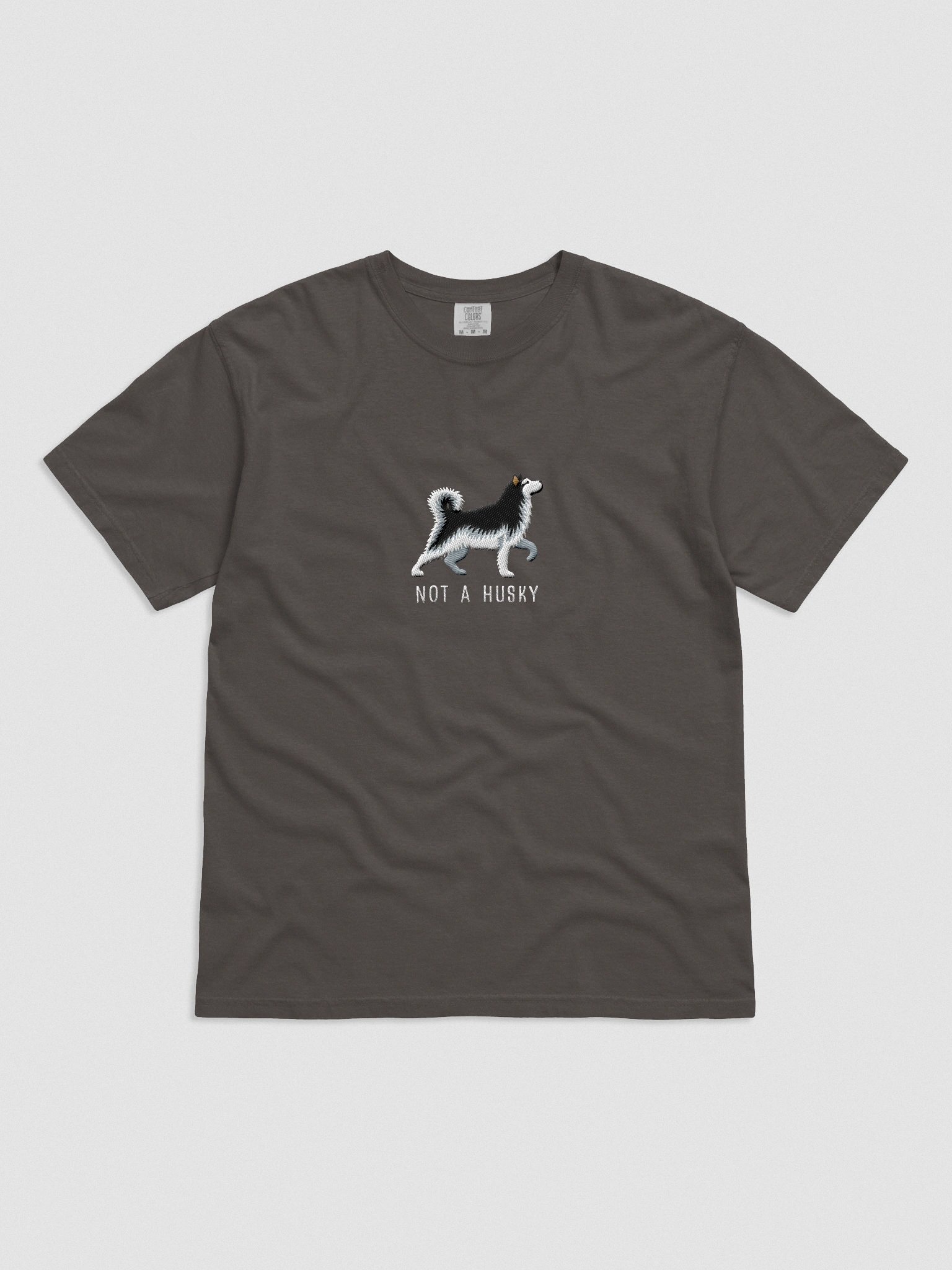 Not a Husky T-Shirt(Embroidered) of an Alaskan Malamute(Black & White) product image (4)