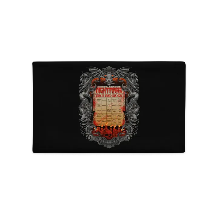 Nightmare Bingo Pillow Case Black product image (2)