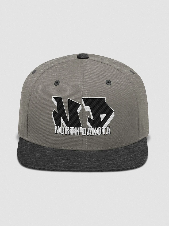 NORTH DAKOTA, ND, Graffiti, Yupoong Wool Blend Snapback Hat product image (1)
