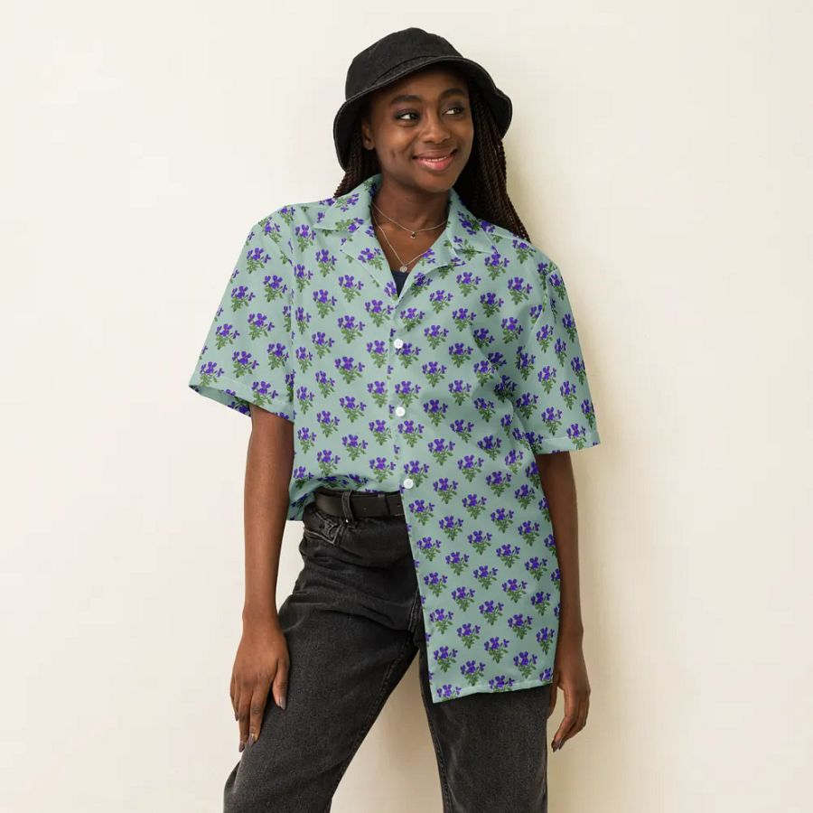 Violet Print Floral Shirt product image (3)