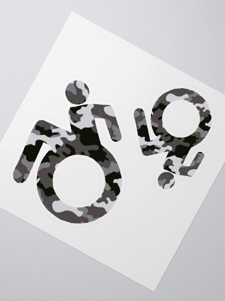 Wheelie, Dark Gray Camo Sticker Sheet product image (2)