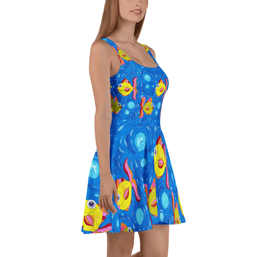 Fish style (art by Dina R.) II. acrylic painting picture - dress product image (3)
