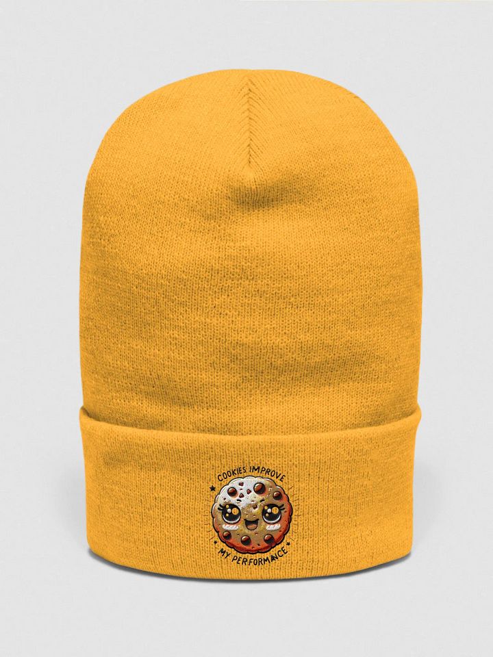 Cookies improve my performance cookie face Beanie product image (3)