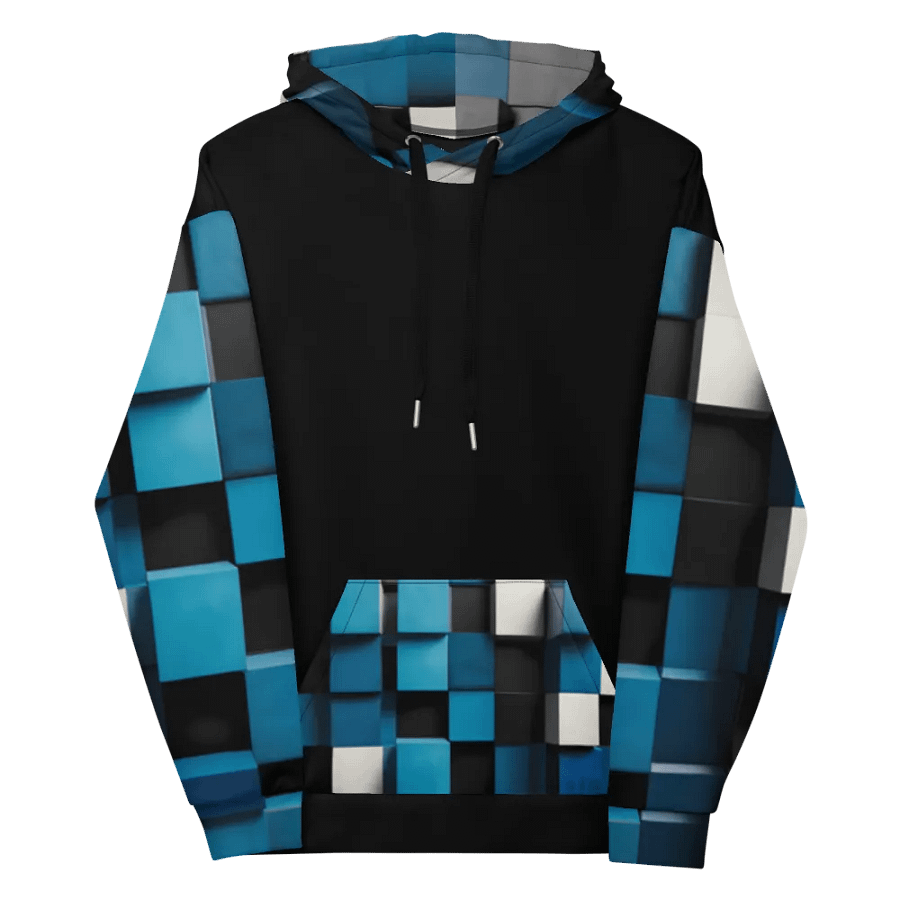 Black And Blue Squares Unisex Hoodie product image (12)