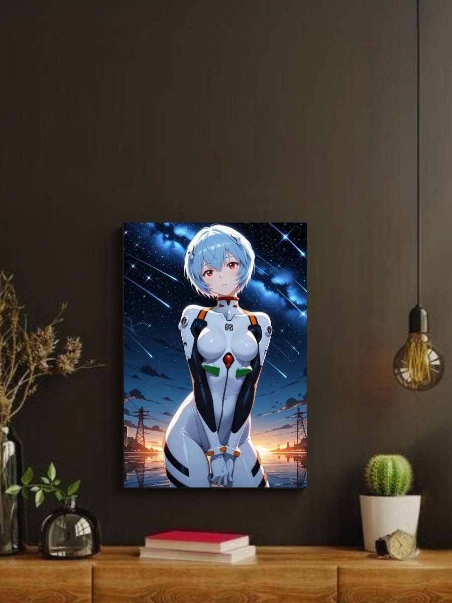 Neon Genesis Evangelion – Rei Ayanami Starlit Serenity – 8x10 Metal Print product image (2)