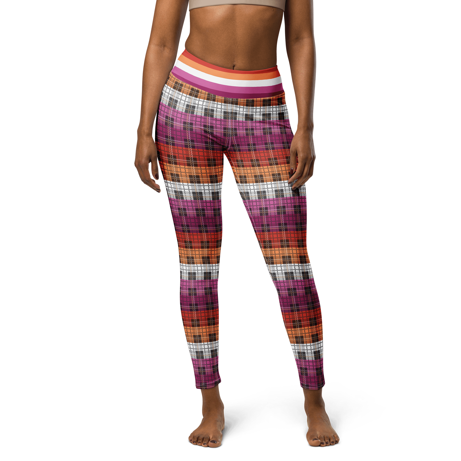 Lesbian Pride Plaid Leggings product image (1)
