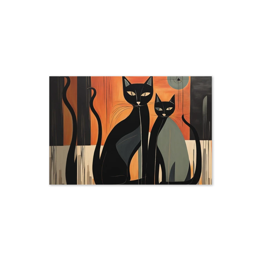 Abstract Black Love Cats product image (10)