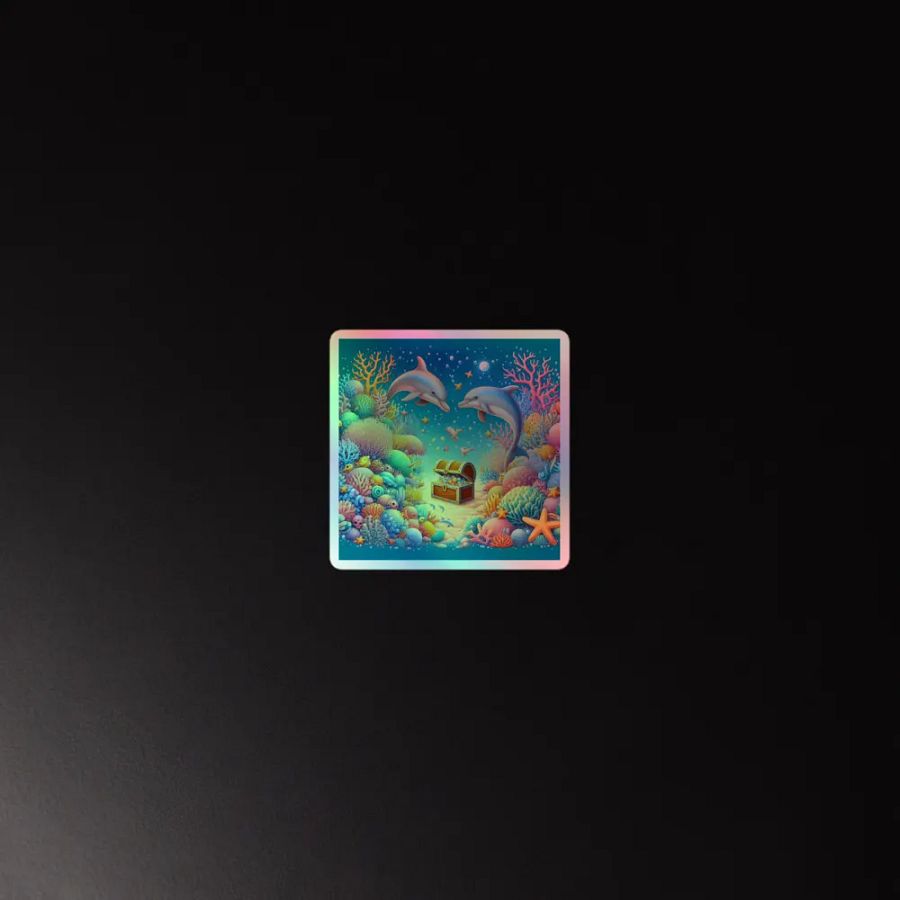 Enchanting Dolphin Reef Holographic Sticker Sheet product image (2)