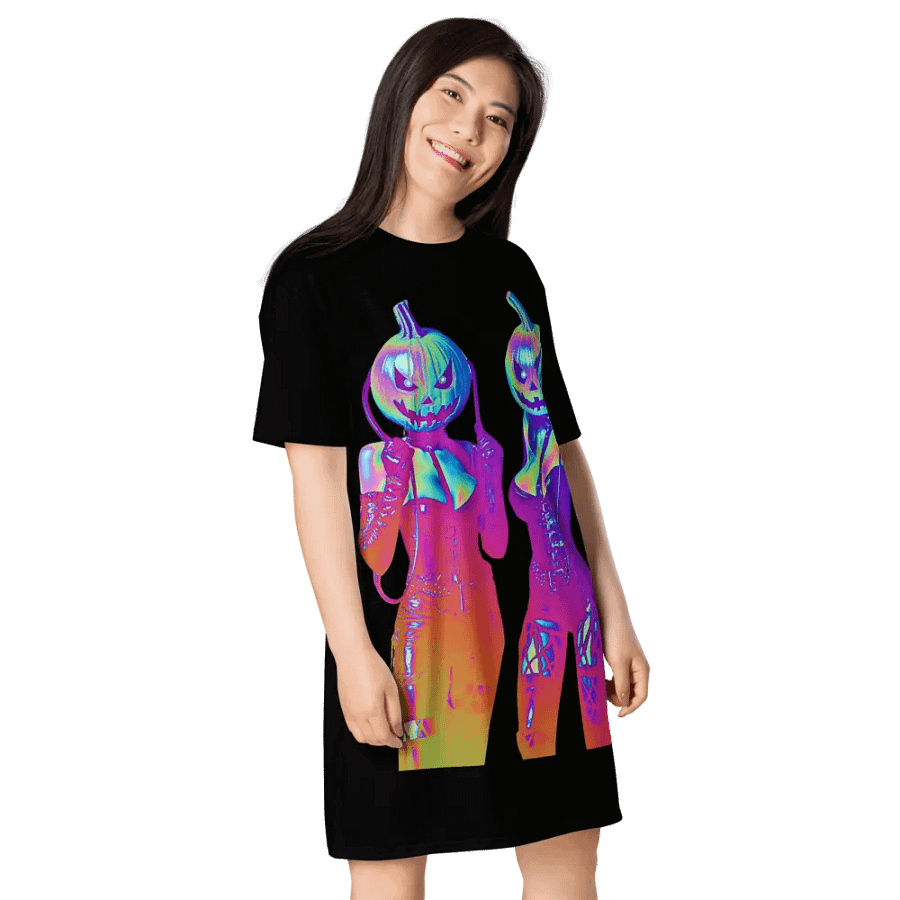 Women's Rainbow Freaky T-Shirt Dress product image (4)