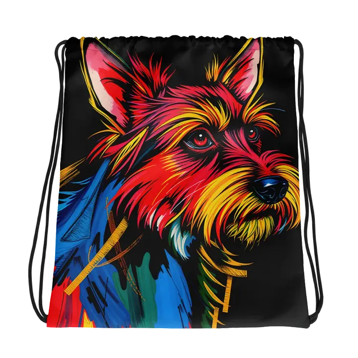Vibrant Canine Chaos Drawstring Bag product image (1)
