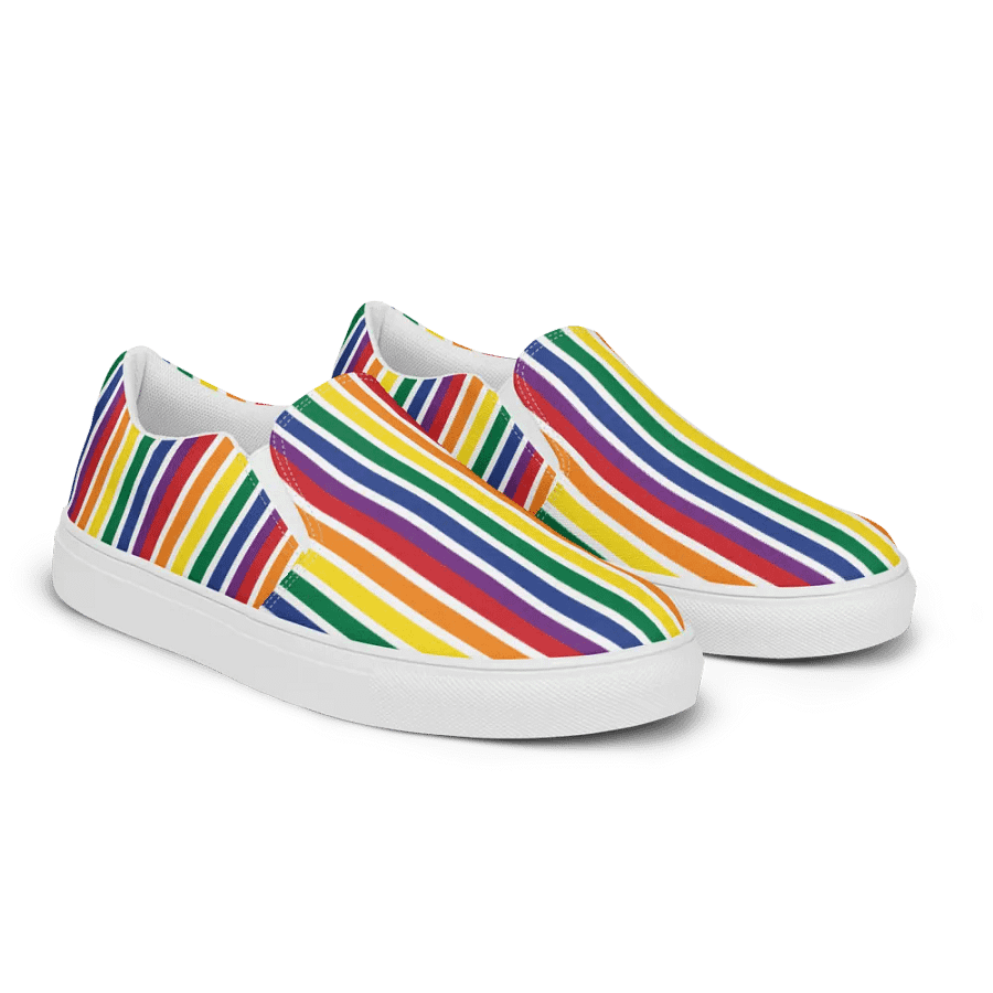 Rainbow Stripe Women's Slip On product image (8)