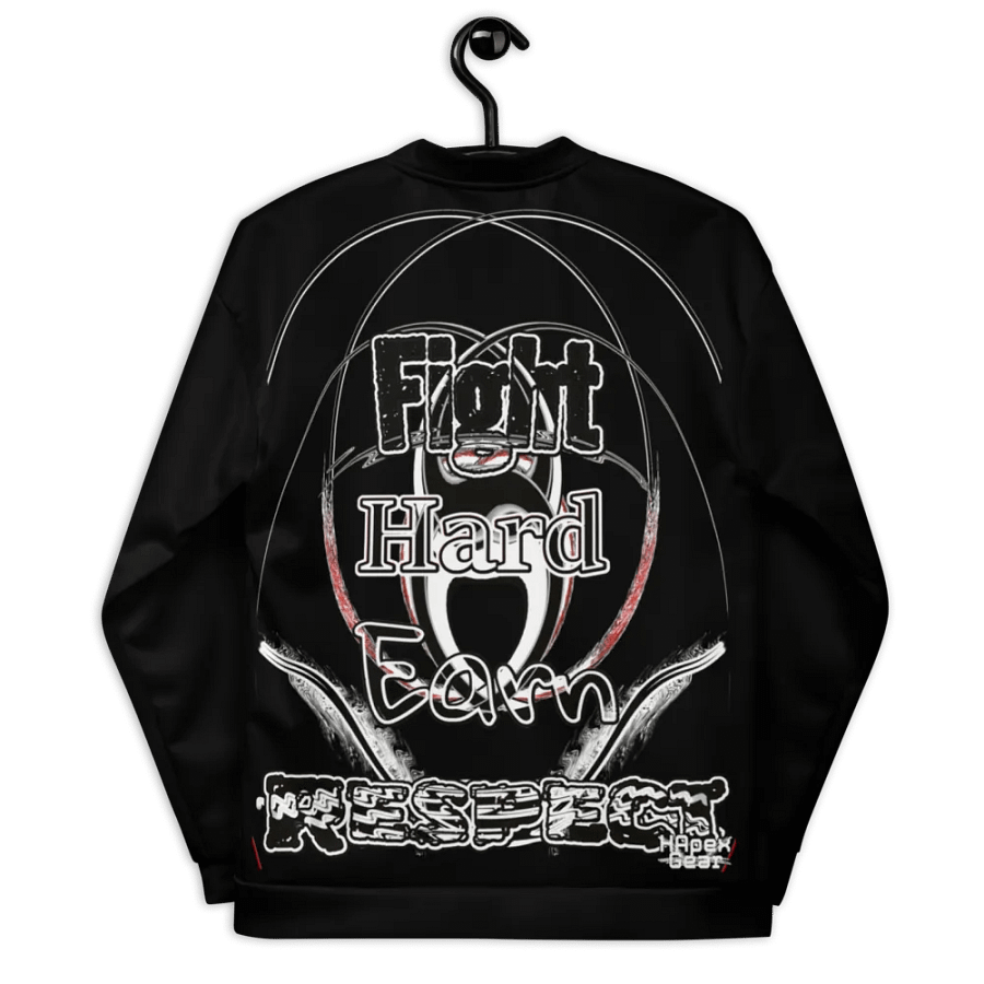 Fight Hard Earn Respect - Black - Bomber Jacket product image (8)