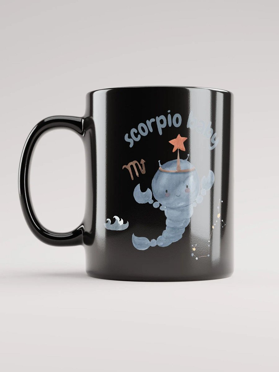 Scorpio Baby October 24 – November 21 BLACK GLOSSY MUG Baby Gift, New Baby Gift, Fun Astrology Gift product image (12)