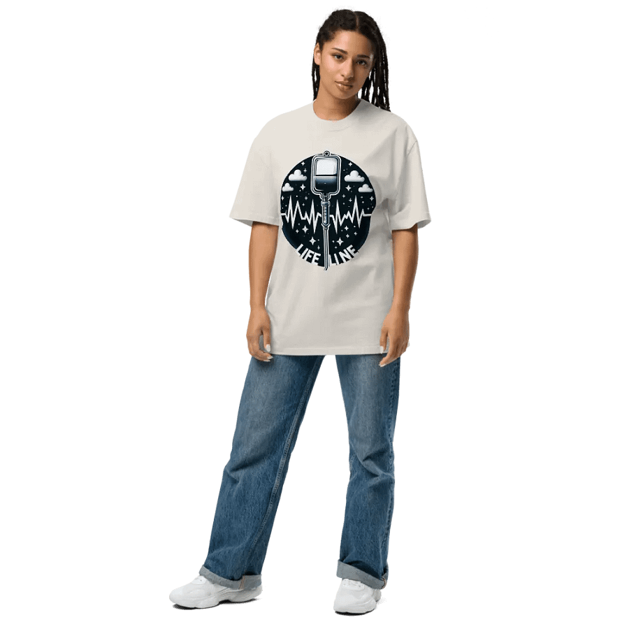 Lifeline EKG Oversized T-Shirt product image (21)