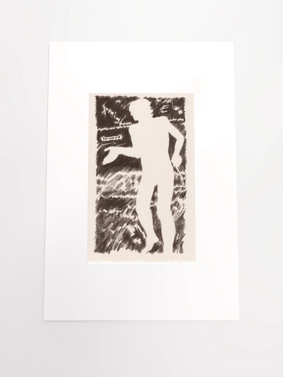 Man with Paintbrush (sepia) 01.07.90 print product image (1)
