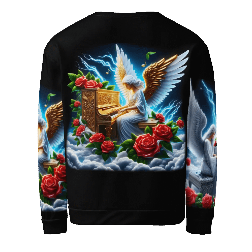 Angels making Music with a Piano - All-Over Unisex Sweatshirt #28 product image (2)