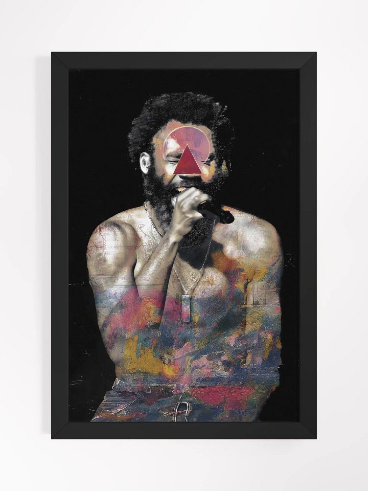 Childish Gambino Vibrant Ayous Wood Framed Matte Poster product image (1)