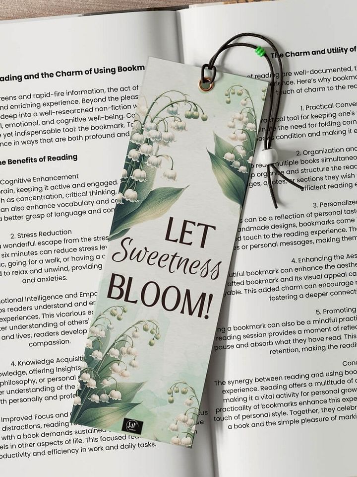 FREE Lily of the Valley Bookmark Printable, Inspirational Sayings With May's Birth Month Flower product image (2)