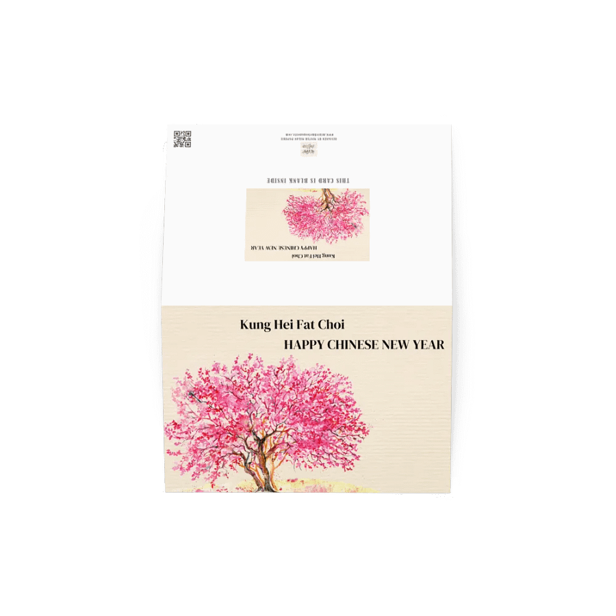 Cherry Blossom New Year Greeting Card product image (3)