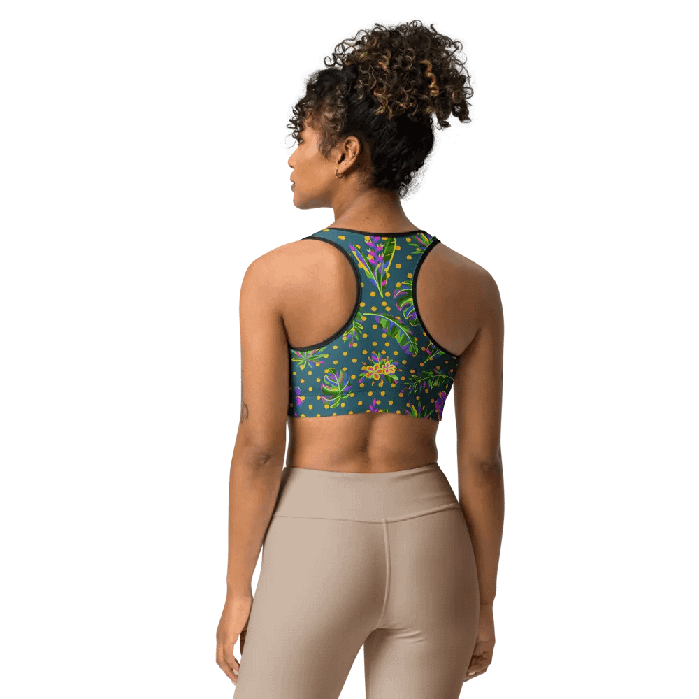 Green All-Over Print Sports Bra product image (12)
