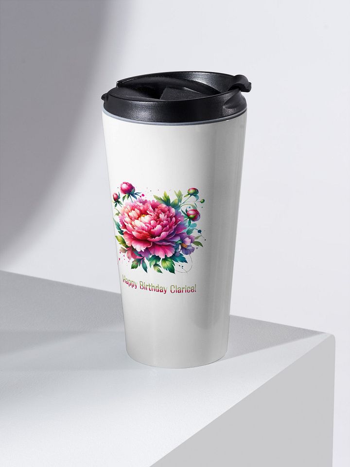 Happy Birthday Clarice Travel Mug product image (2)
