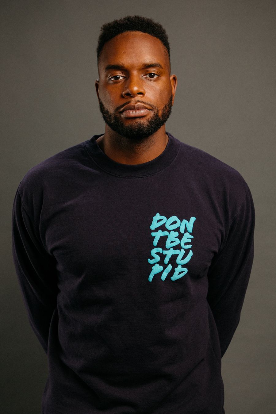 DON'T BE STUPID CREWNECK - NAVY/BLUE product image (3)