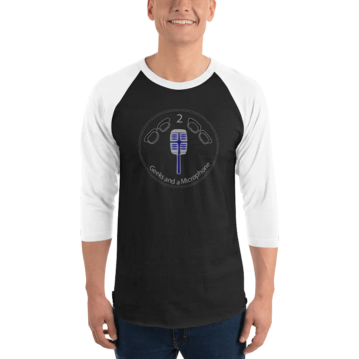Geeky Conversations Baseball Tee - Save it for the Podcast Edition product image (2)
