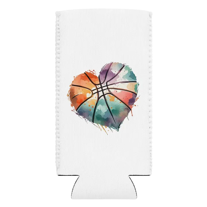 Heart Pastel Basketball Heartfelt Hoops Can Cooler product image (2)